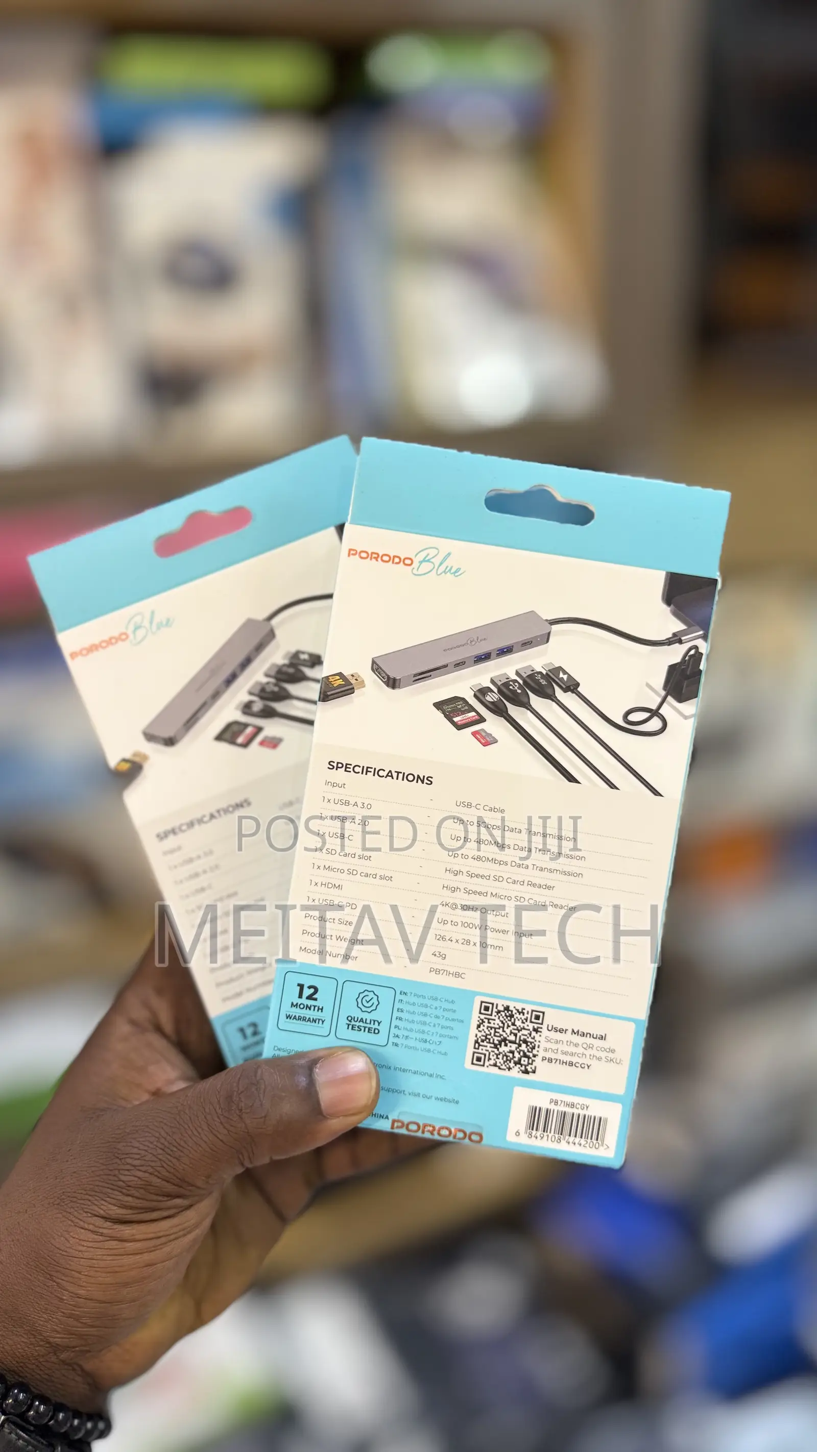 Usb Hub 7 in 1 Porodo