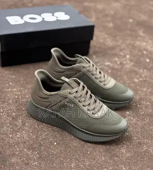 Dark Green Boss Titanium Evo Trainers