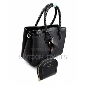 Chrisbella Elegant 2 in 1 Black Handbag