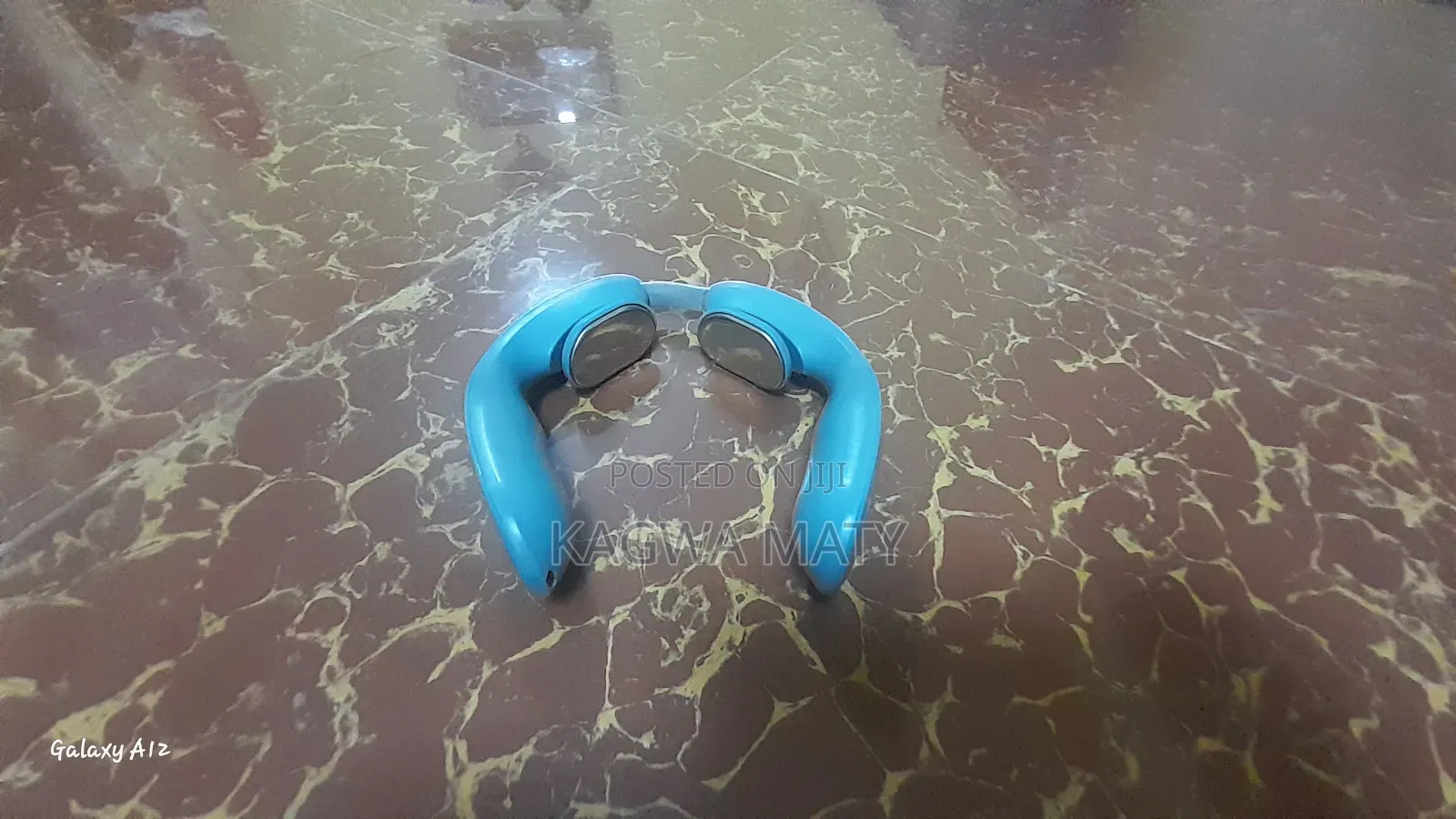 Electric Neck Massager - Smart Pulse Heat Therapy (Light Blue)