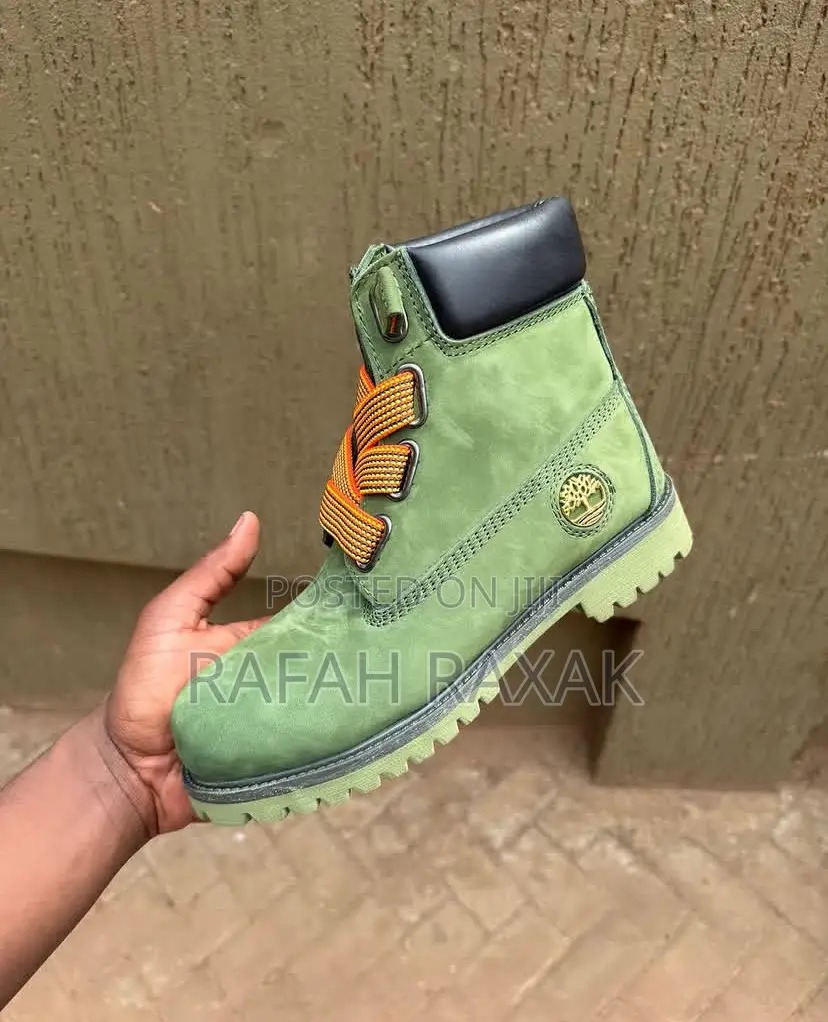 Green Timberland 6 Inch Premium Boots