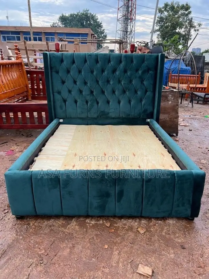 Grean Fabric Bed