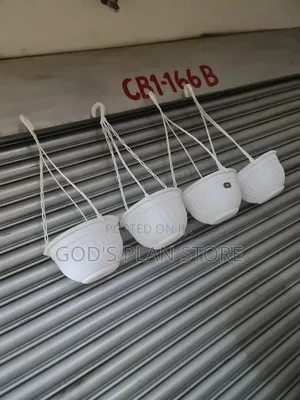 White Plastic Hanging Pots Hanging Flower Pots