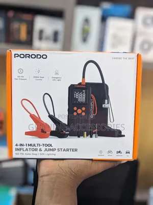 Porodo 4 in 1 Multi-Tool Inflator Jumpstarter