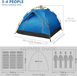 4-Person Automatic Hydraulic Pop-Up Camping Tent