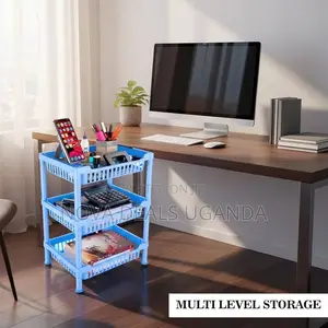 Plastic Storage Trolley Multi-Purpose Organizer Rack for Veggies, Cups