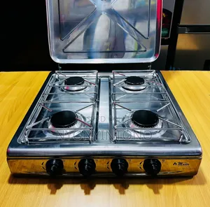 Electro Master 4 Gas Burner Stainless Steel Panel and Manual Ignition