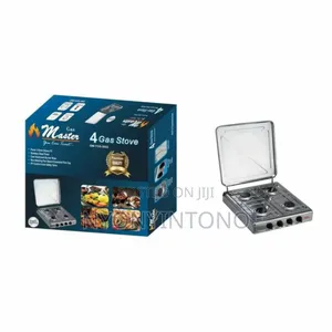 Electro Master 4 Gas Burner Stainless Steel Panel and Manual Ignition