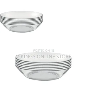 6 Piece Set of Glass Soup Plates