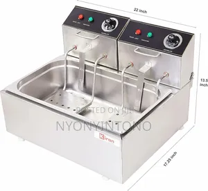 Raf 5.5litres×2 Single Deep Fryer With Safety Lid