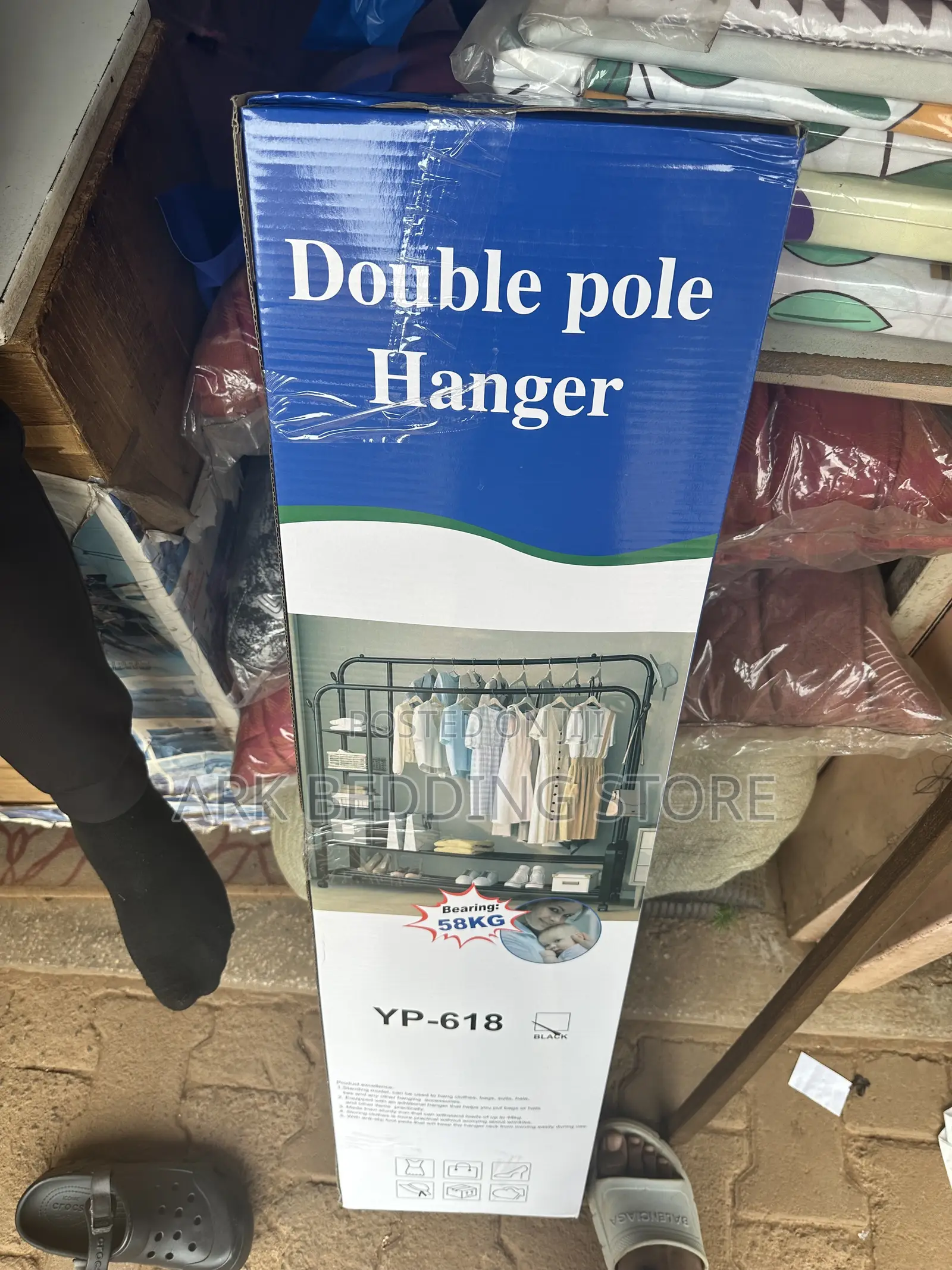 Double Pole Hanger And Shelf