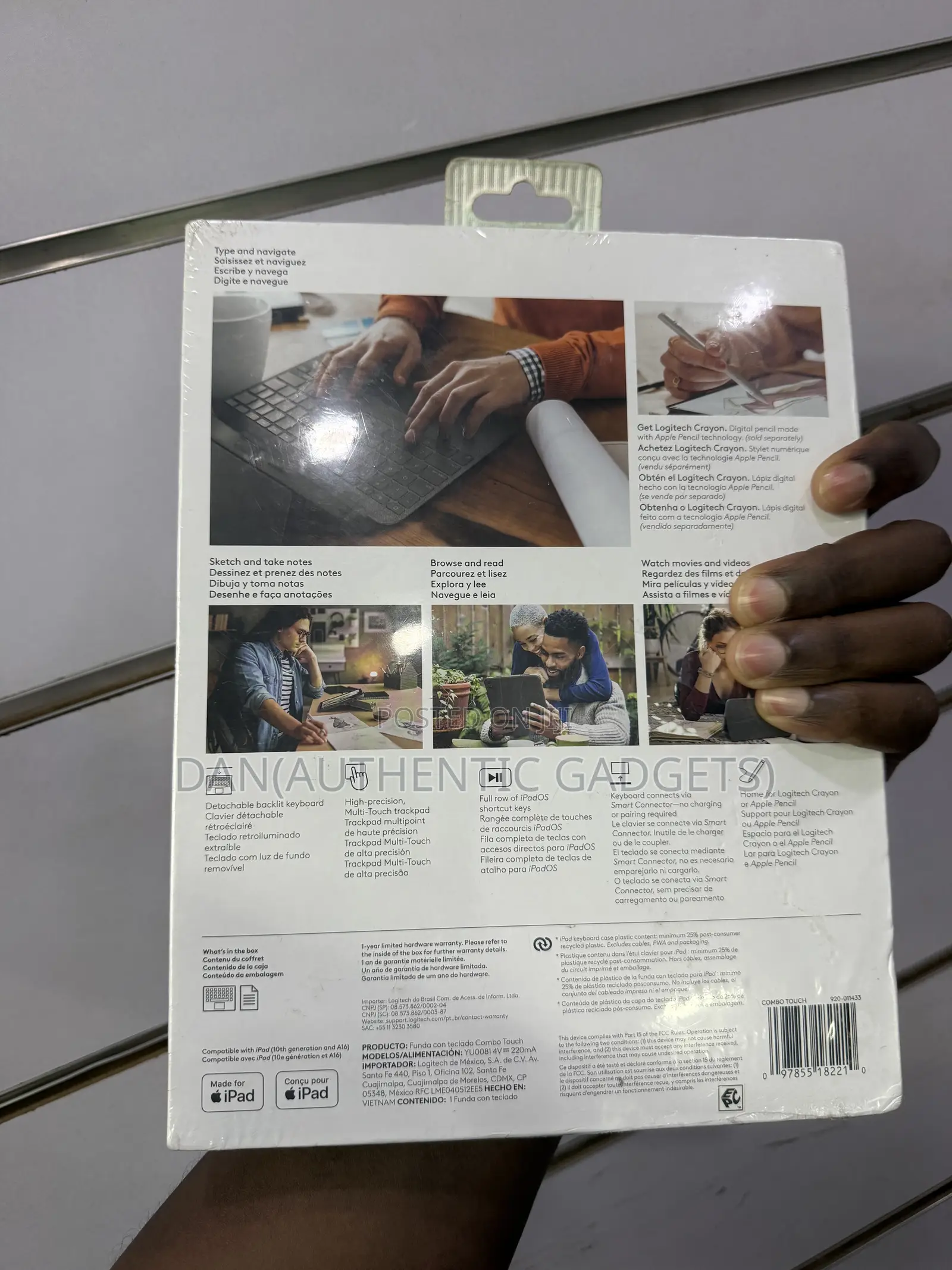 Logitech Combo Touch Magic Keyboard for iPad A16 and A17 Brand New
