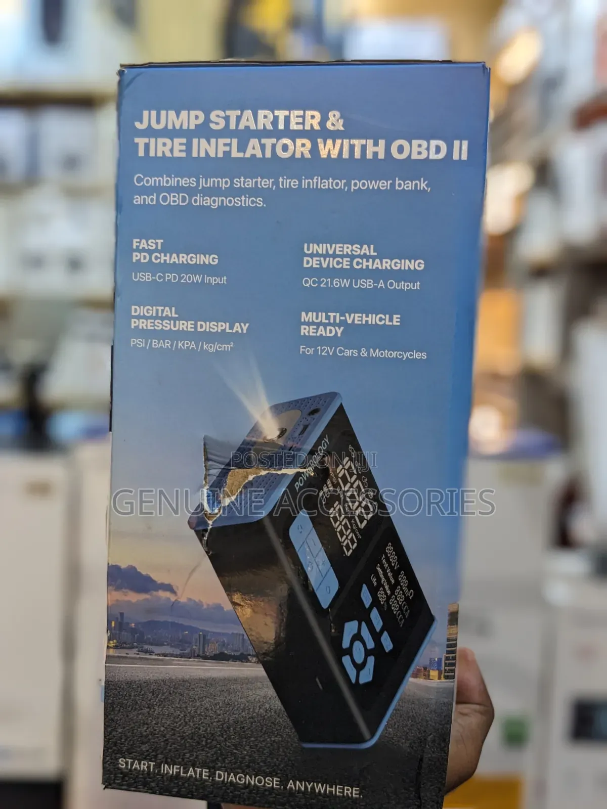 Powerology 4 in 1 Jumpstarter Air Inflator