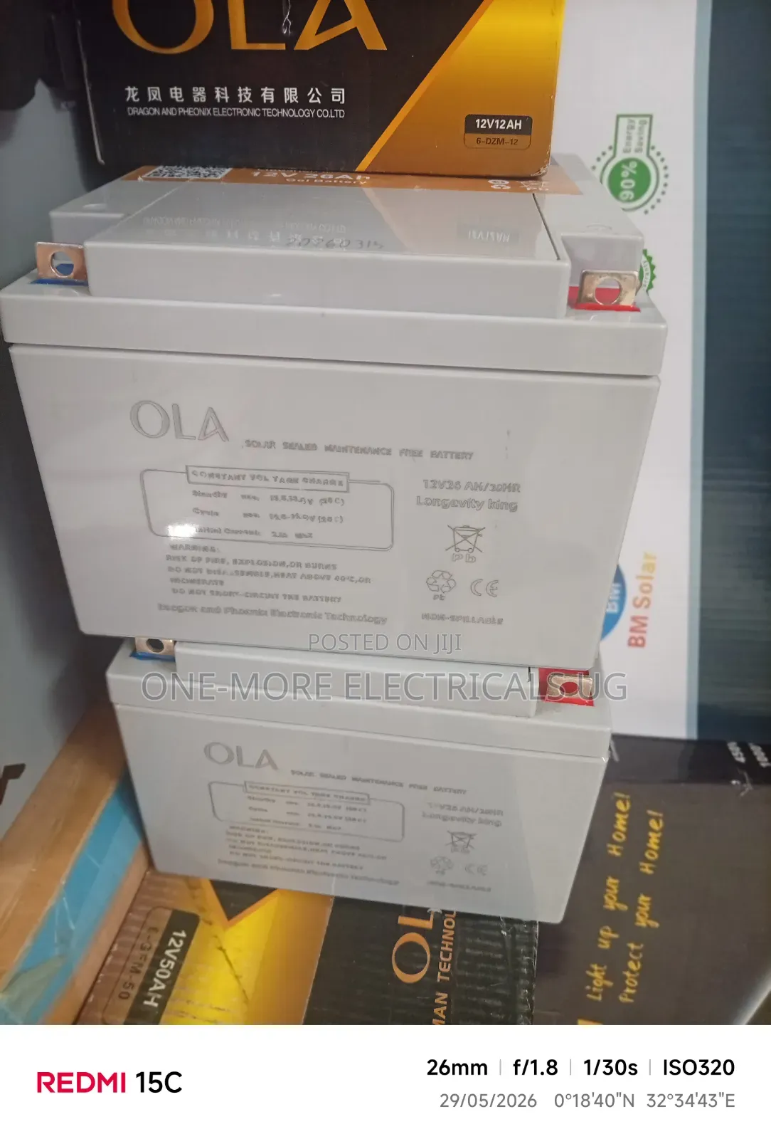 Ola Batteries 26ah/12v