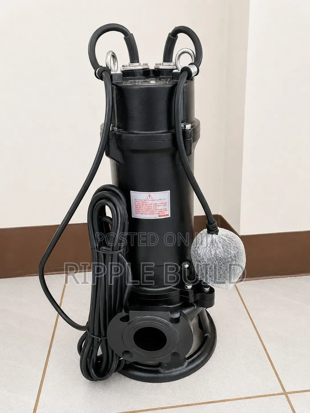 1500w Sewage Pump With Cutting Blade 19m Head 33000l/H