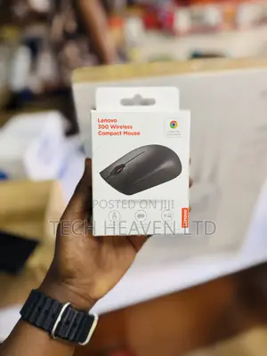 Lenovo 300 Wireless Mouse, Black, Computer Mouse for Pc and Laptop
