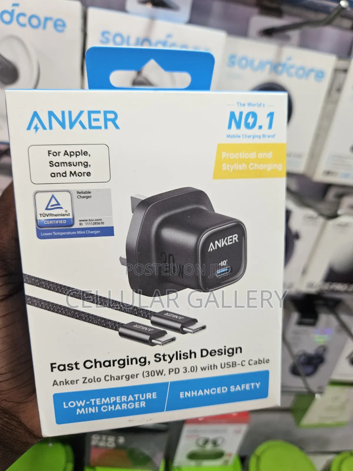 Anker Zolo Charger(30w, Pd 3.0) With Usb-C Cable