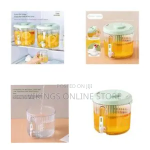 Tabletop Beverage Dispenser With Spigot - Transparent