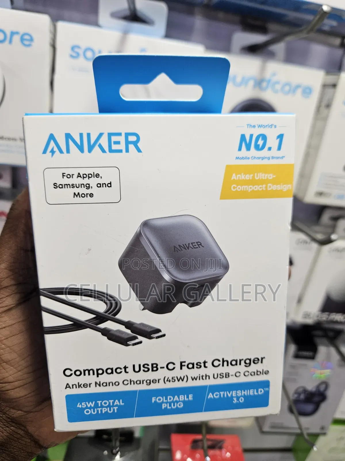 Anker Nano Charger (45w) With Usb-C Cable