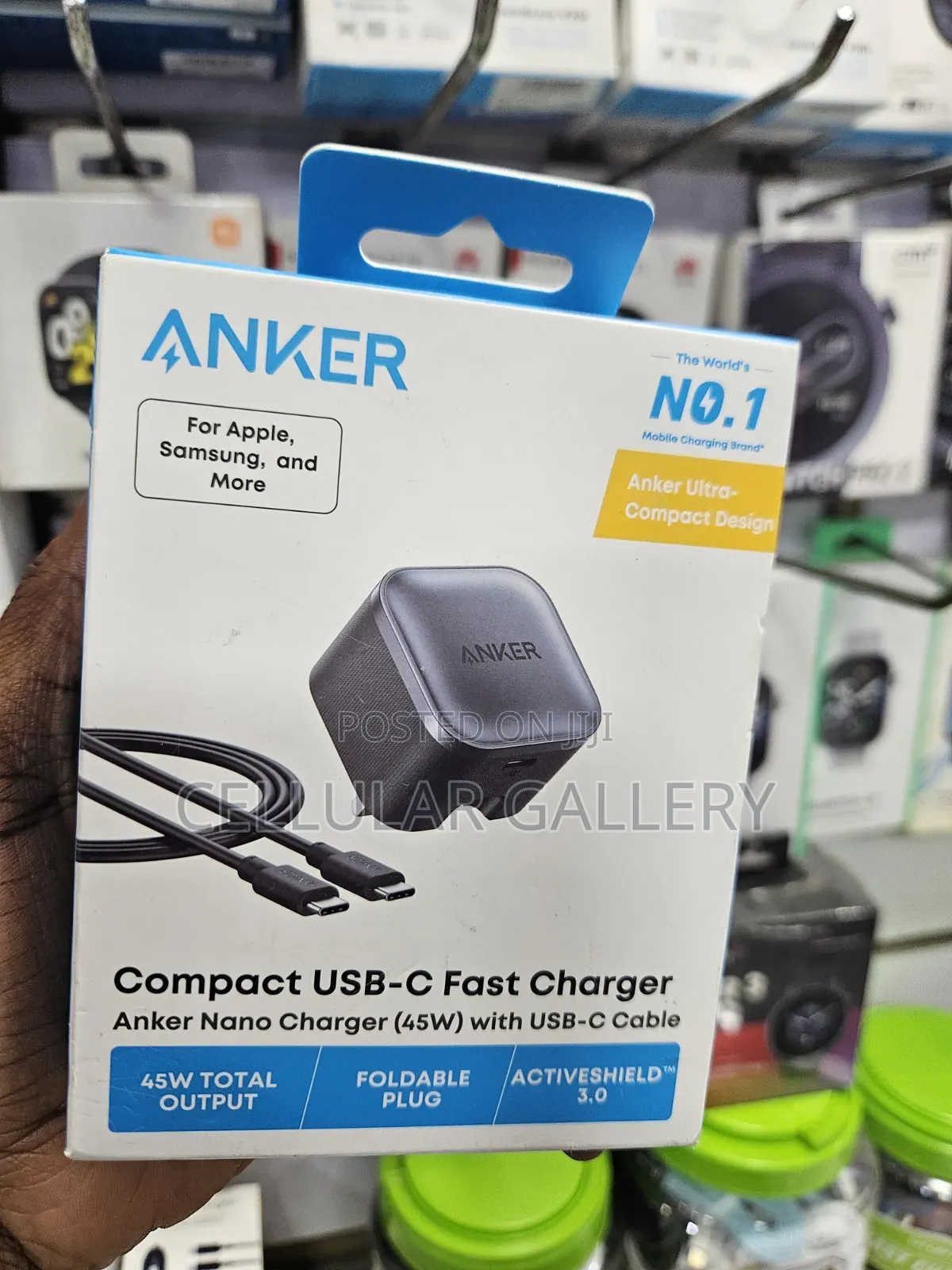 Anker Nano Charger (45w) With Usb-C Cable