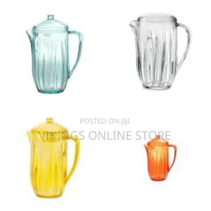 Stylish Acrylic Water Jug / Pitcher With Lid (2.5 Litres) - Multicolor