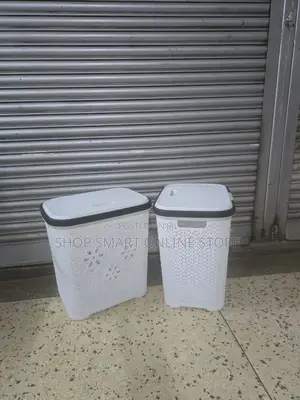 Whitish Plastic Laundry Basket Plastic Laundry Basket