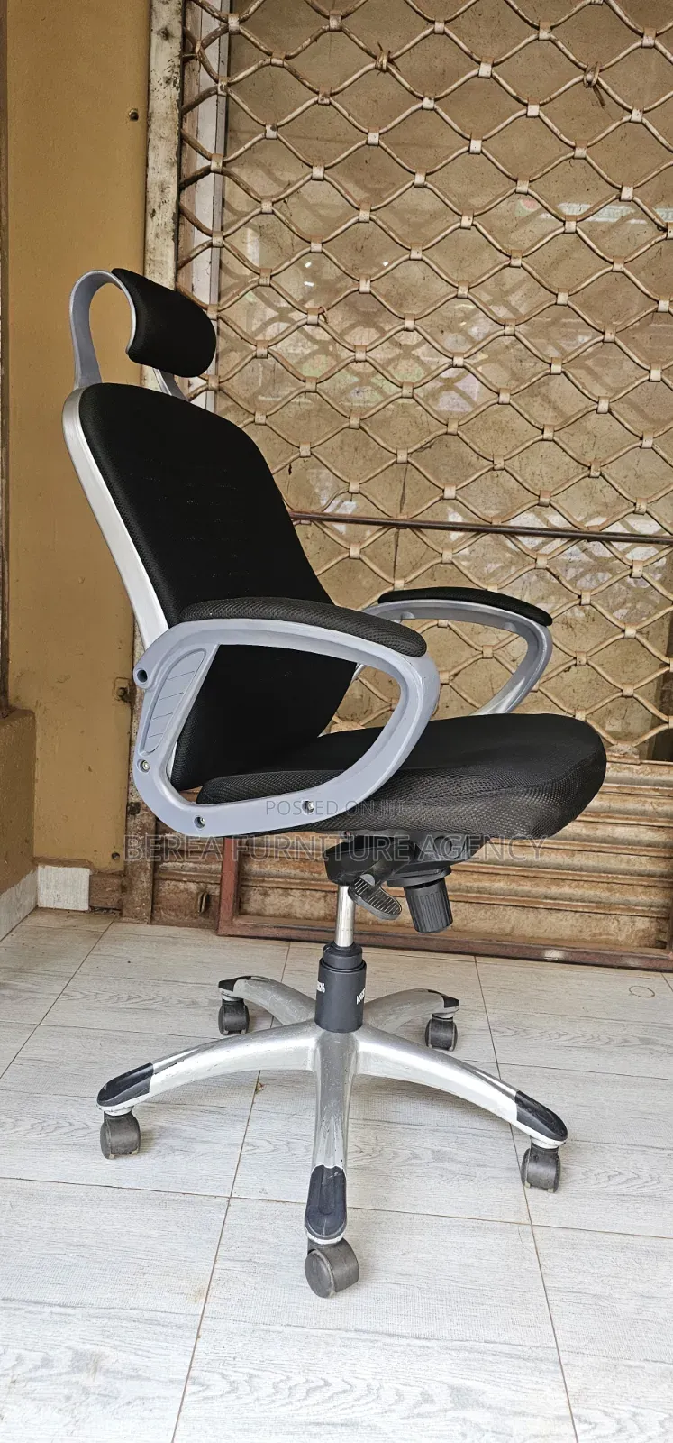 Grey Black Adjustable Mesh Office Chair