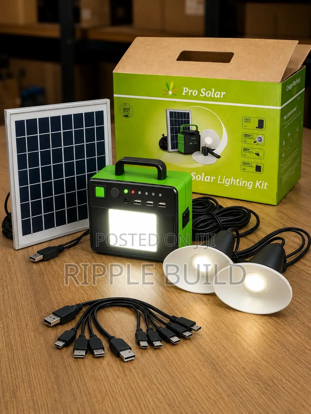 6w Solar Home Lighting Kit With Usb Phone Charging Kampala
