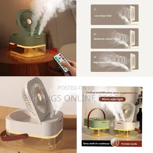 Multi-Functional Desktop Misting Fan and Humidifier - Multicolor