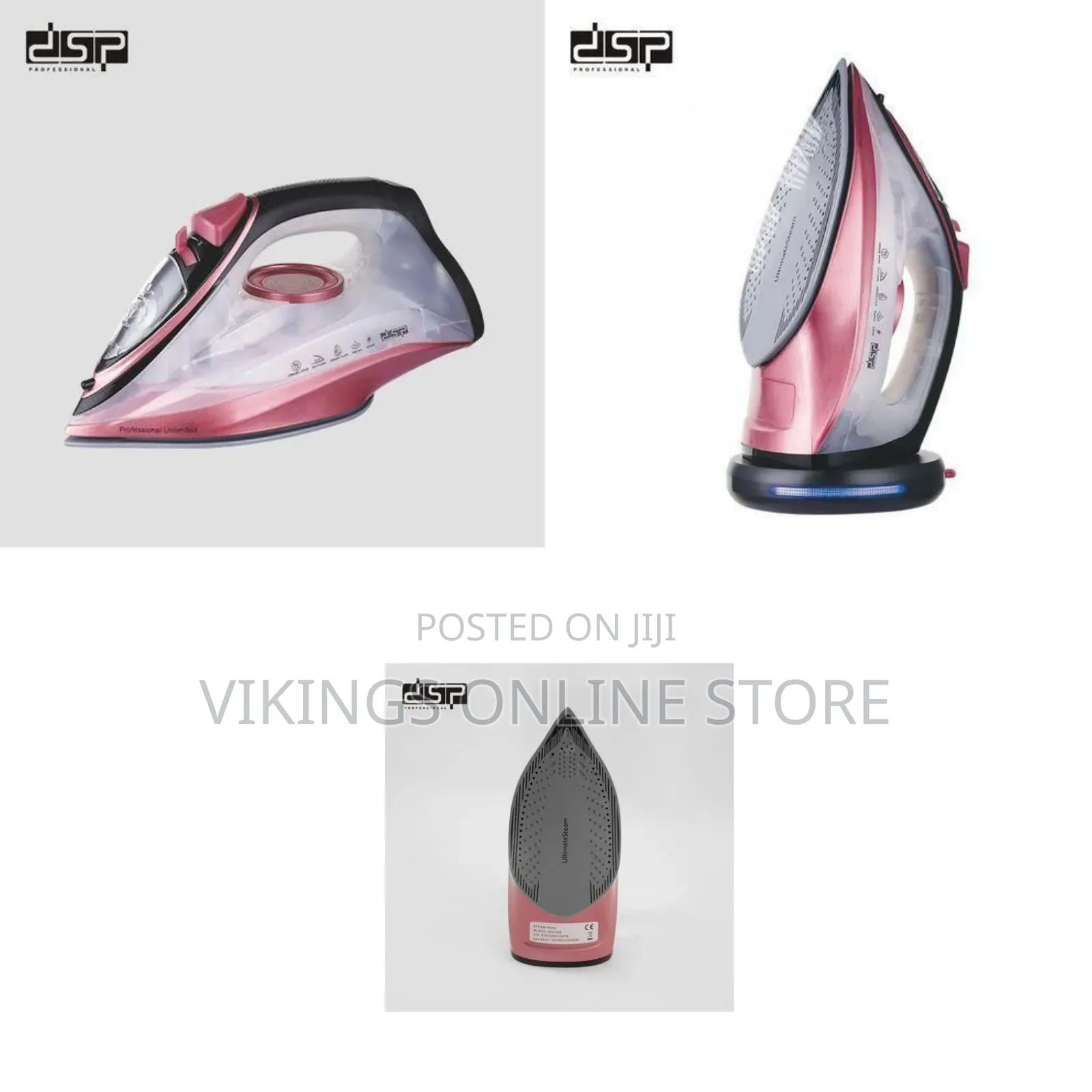 DSP Professional Cordless Steam Iron With Rapid Charging Base