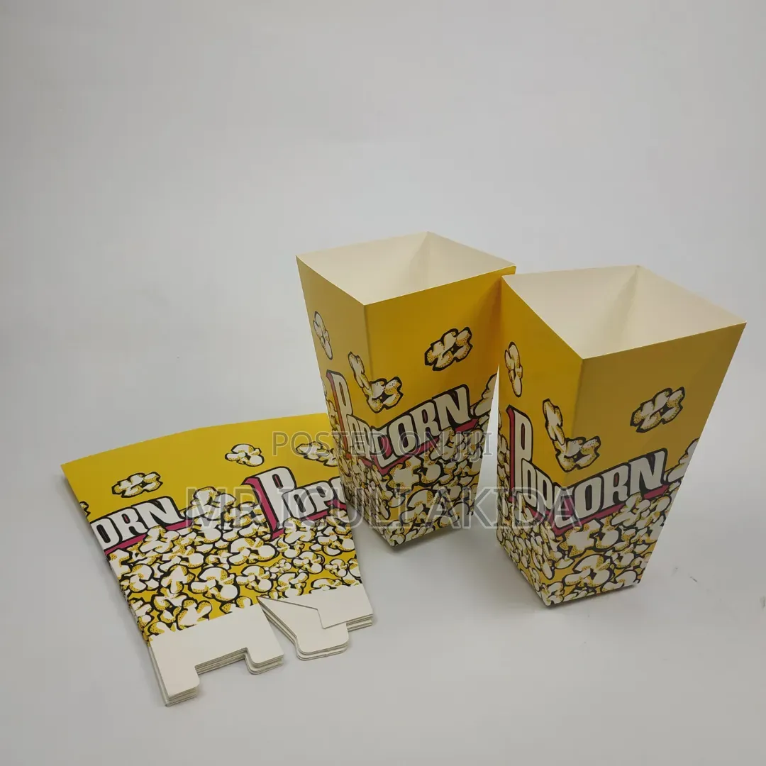 50pcs Disposable Foldable Paper Popcorn Boxes or Serving Bags