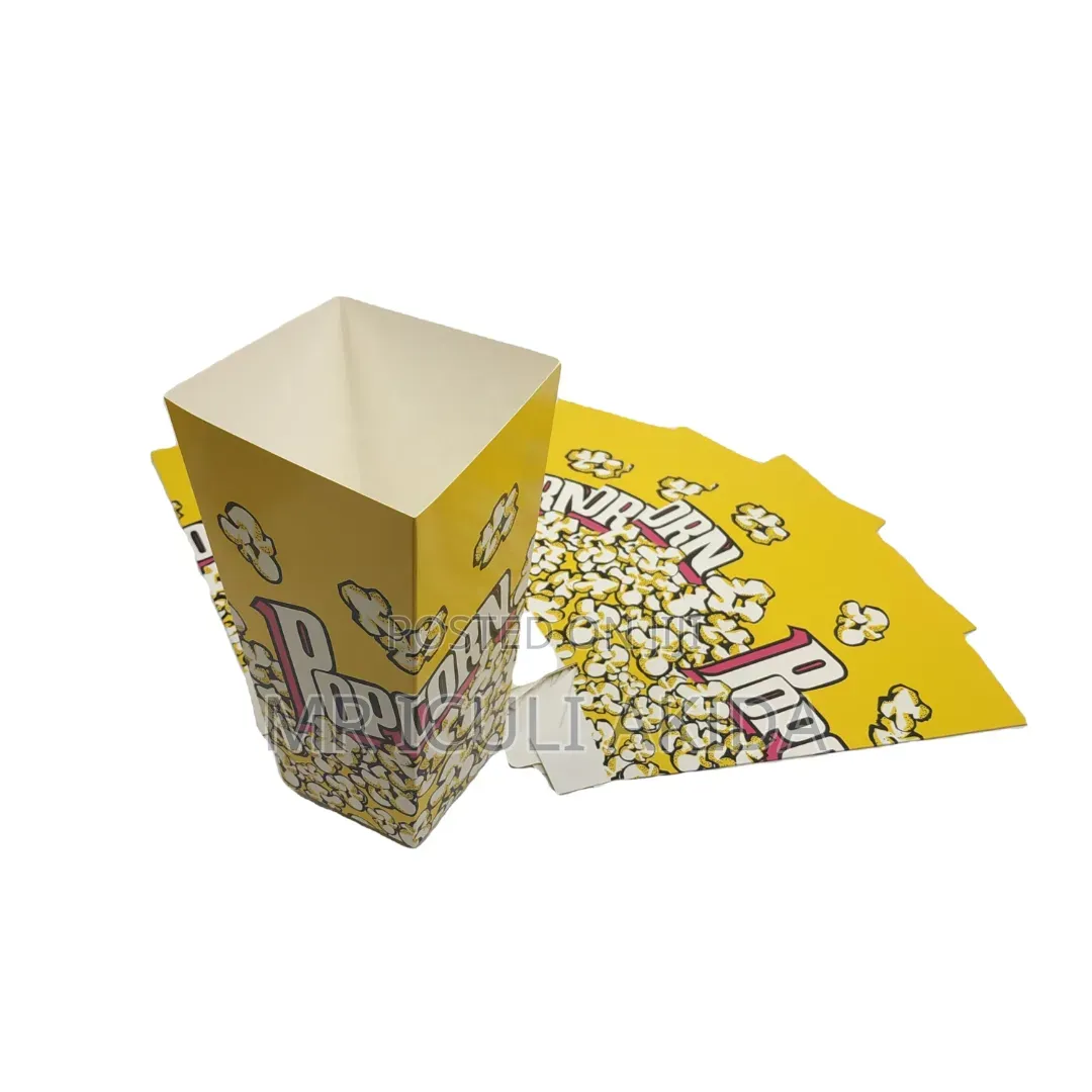 50pcs Disposable Foldable Paper Popcorn Boxes or Serving Bags