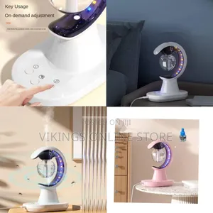 Modern C-shaped Electric Diffuser And Ambient Light - Multicolor