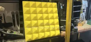 Acoustic Panel Sound Proof Yellow One Pair 1 By 1 Black Room Studio