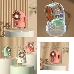 Whimsical Desktop Misting Fan and Humidifier - Multicolor