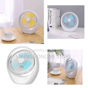 Modern Portable Desk Fan With Adjustable Tilt - Multicolor
