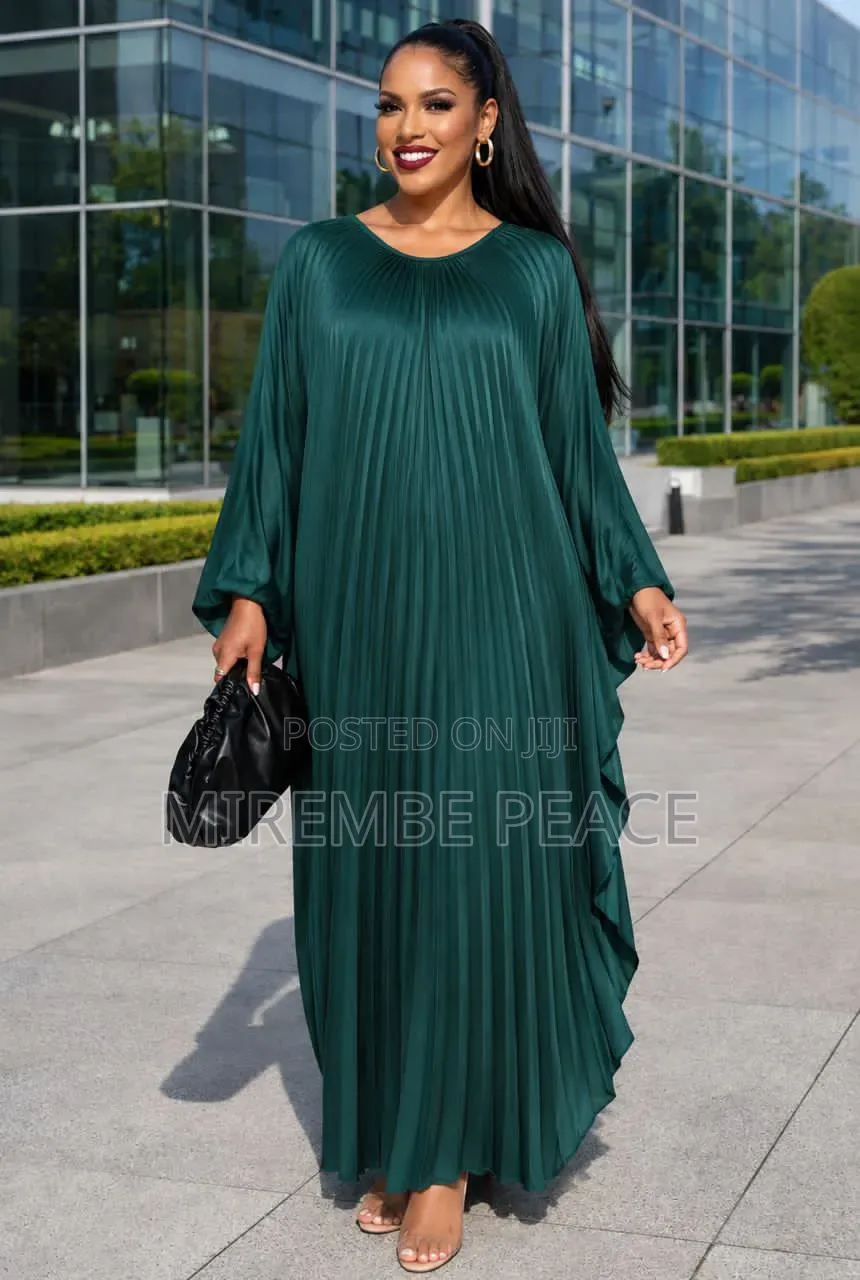 Pleated Kaftan Max Dresses