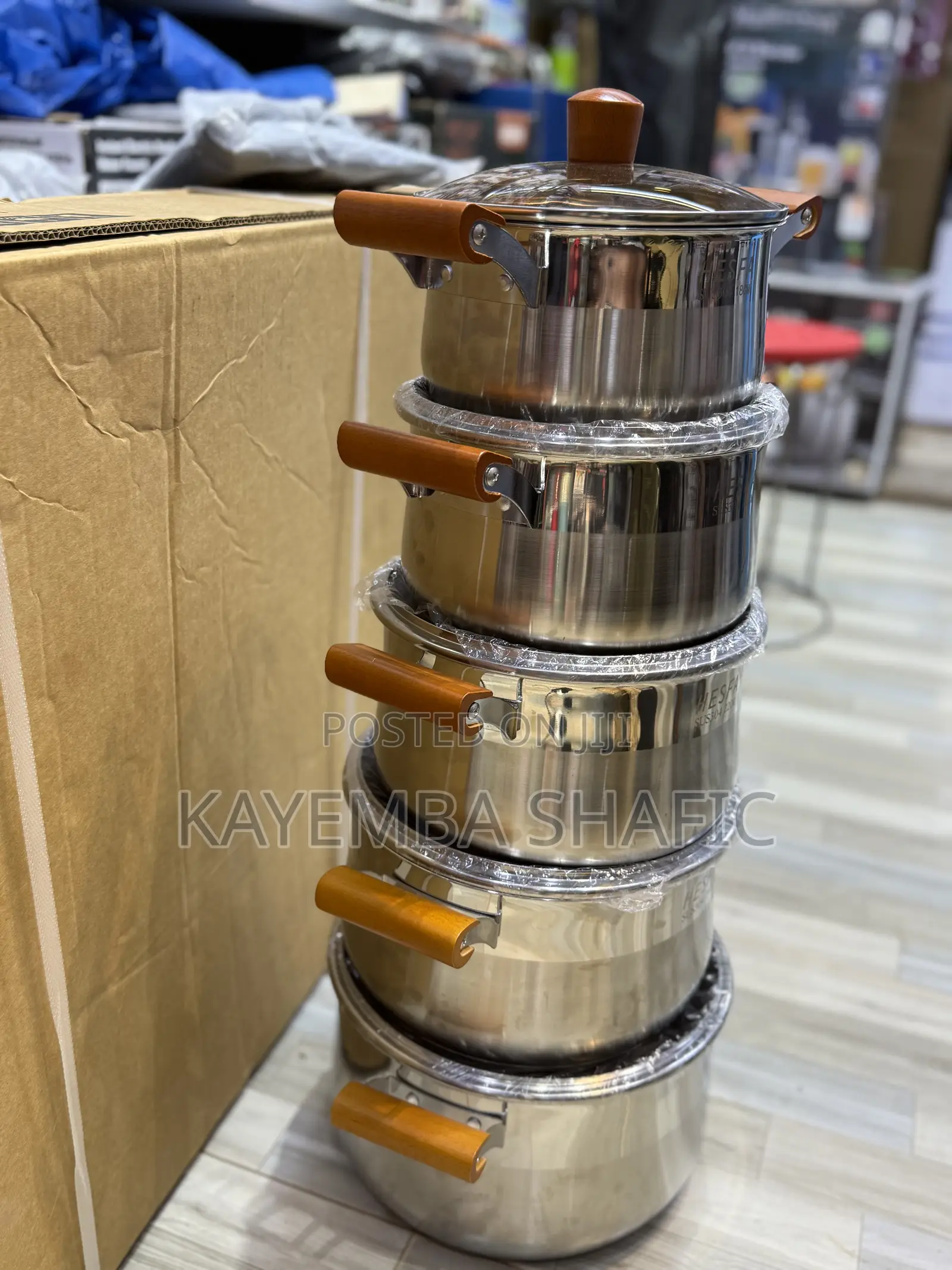 Hesfa 5-Piece Premium Stainless Steel Pot Set