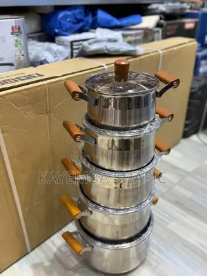 Hesfa 5-Piece Premium Stainless Steel Pot Set
