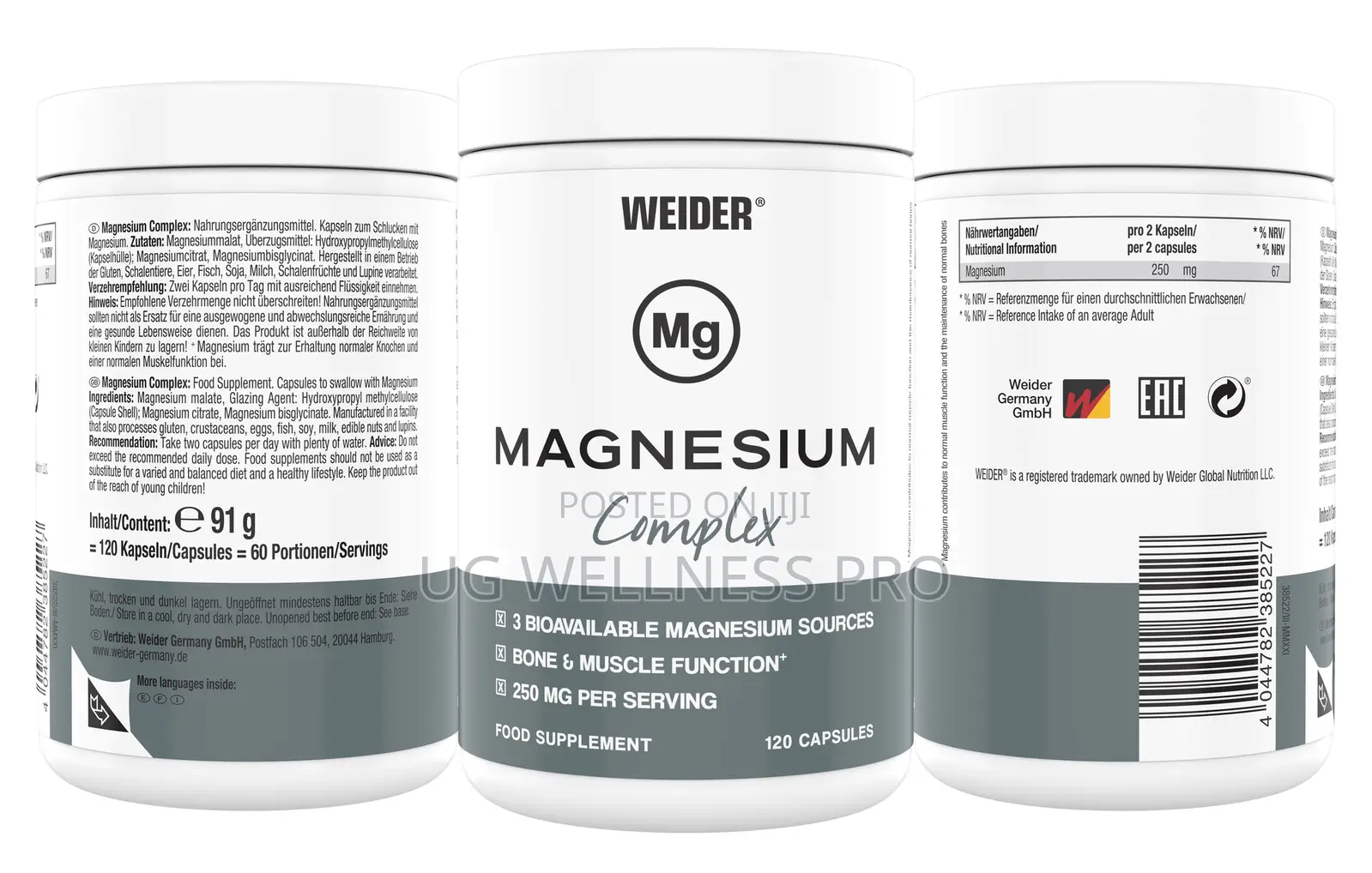 Weider Magnesium Complex 120s Bisglycinate, Citrate, Malate