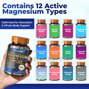 Vccvaa Magnesium 12-in-1 Complex 120 Capsules