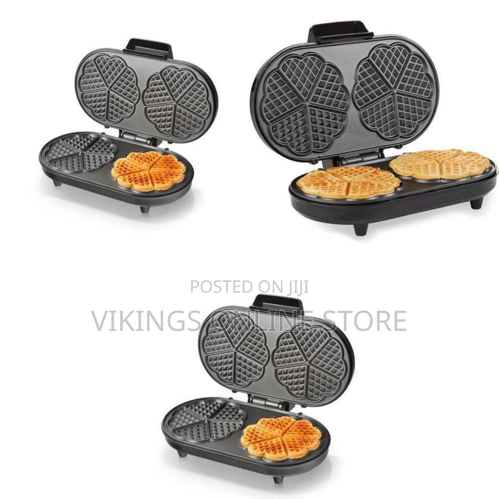Professional Double Heart-Shaped Waffle Maker