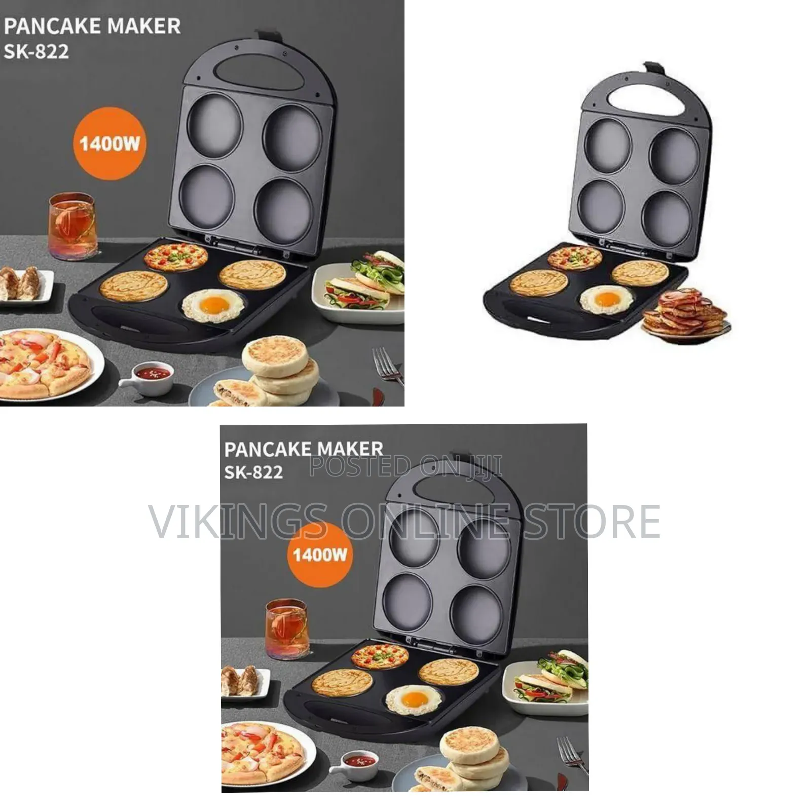 Versatile 4-Hole Electric Pancake and Egg Maker