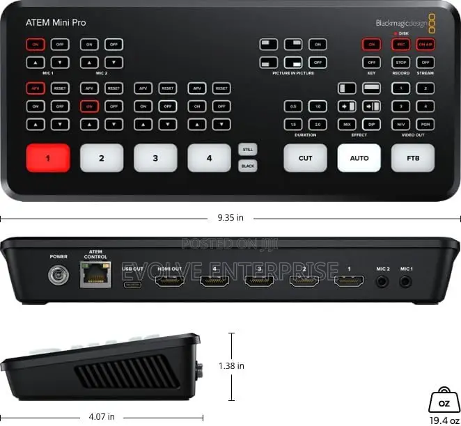 Blackmagic Design Atem Mini Pro Hdmi Live Stream Switcher