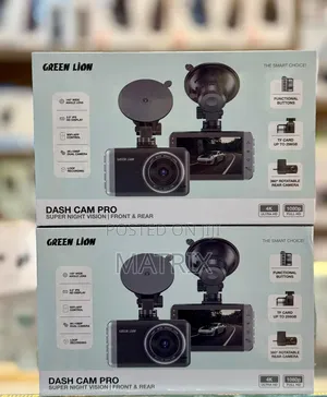 Green Lion Dash Camera Pro, Front Rear Dash Cam, Super Night Vision