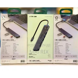 Green Lion 7in1 Usb C Hub With 87w Pd, Hdmi At 30hz And More Ports