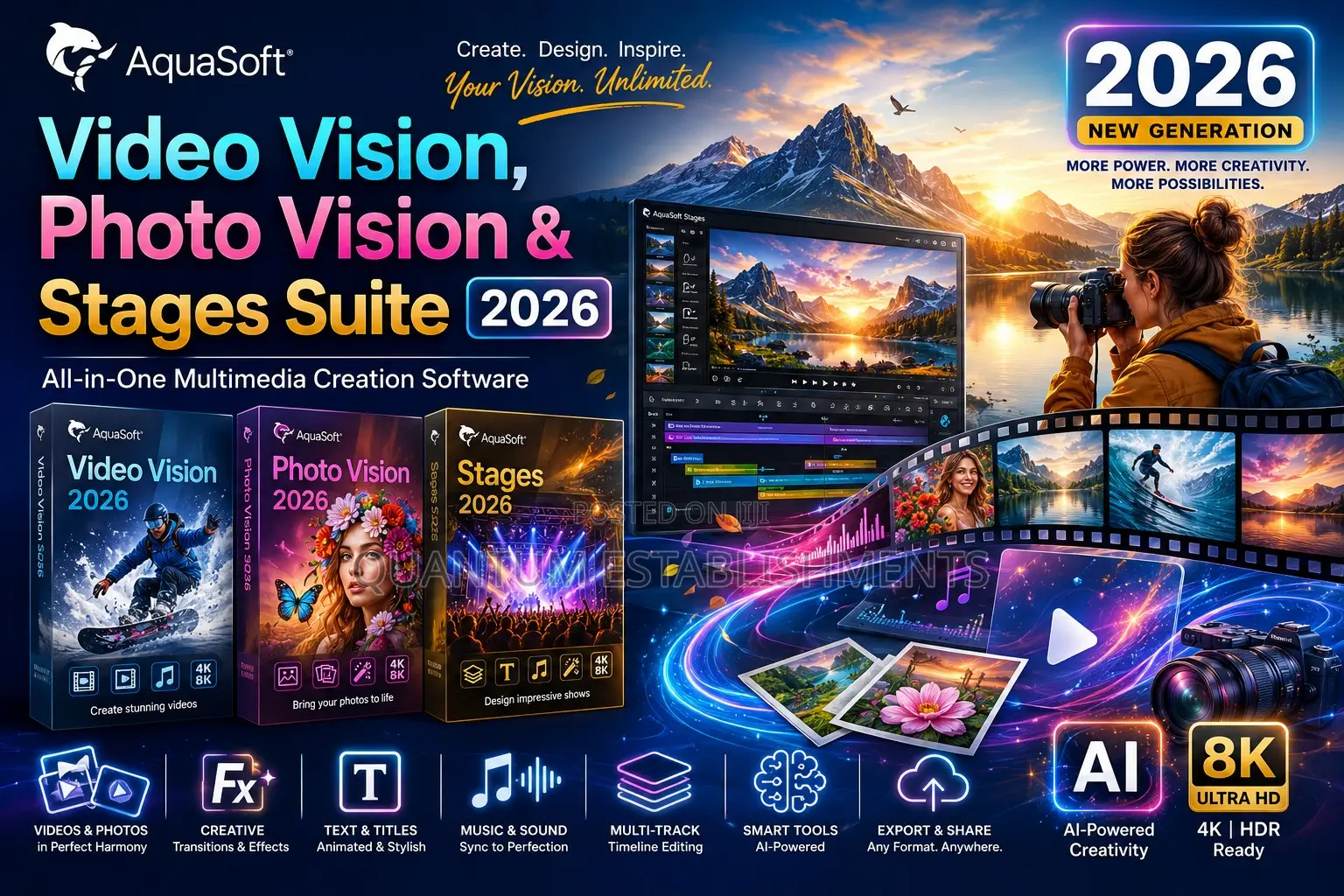 Aquasoft Video Vision, Photo Vision and Stages Suite 2026
