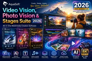 Aquasoft Video Vision, Photo Vision and Stages Suite 2026