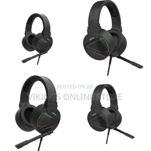 Green Lion Gaming Headset With Microphone and RGB Lighting -Multicolor