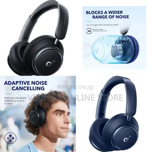 Anker Soundcore Premium Noise-Cancelling Over-Ear Headphones-Multicolo